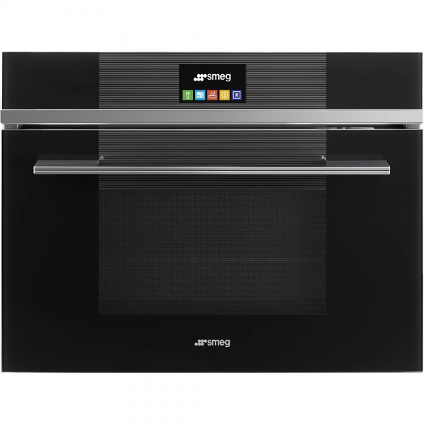 Smeg SF4104MCN 40公升 45厘米 嵌入式微波焗爐 (黑色)｜14功能、50自動程序、蒸汽清潔